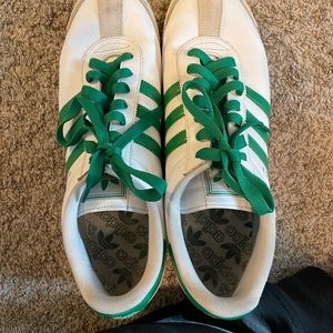 Adidas Samoa Shoes, Green and White, Size Mens US 13